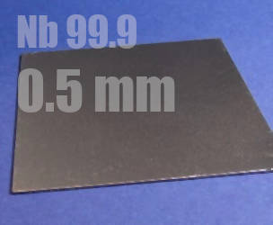 Niobblech 0,5 mm